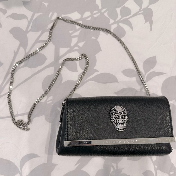 Philipp Plein shoulder bag w/ Black Crystal Skull - Picture 2 of 10